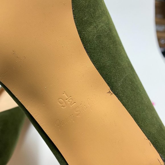 FSJ Pointed Toe Mid Stiletto Heel Slip On Pumps - Picture 5 of 5